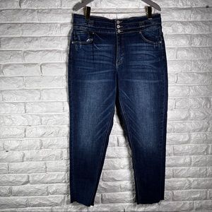 KanCan for Maurices skinny distressed highrise stretch ankle jeans plus size 32